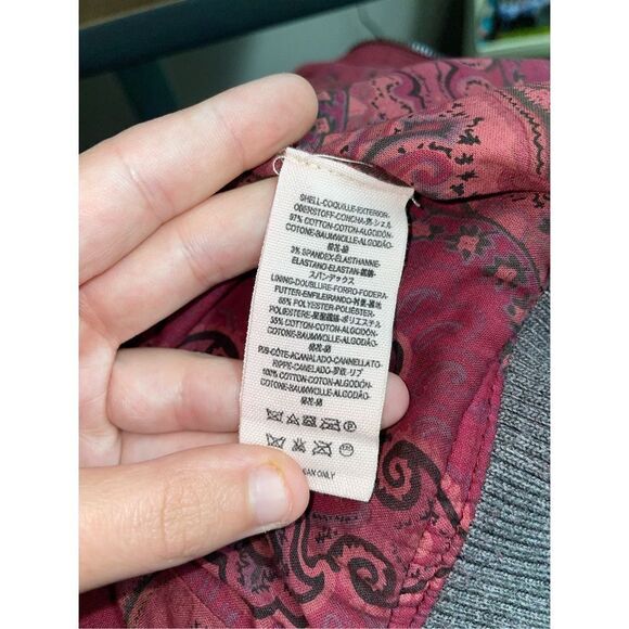 Free People Burgundy Bomber Jacket Size 6 - Picture 7 of 7